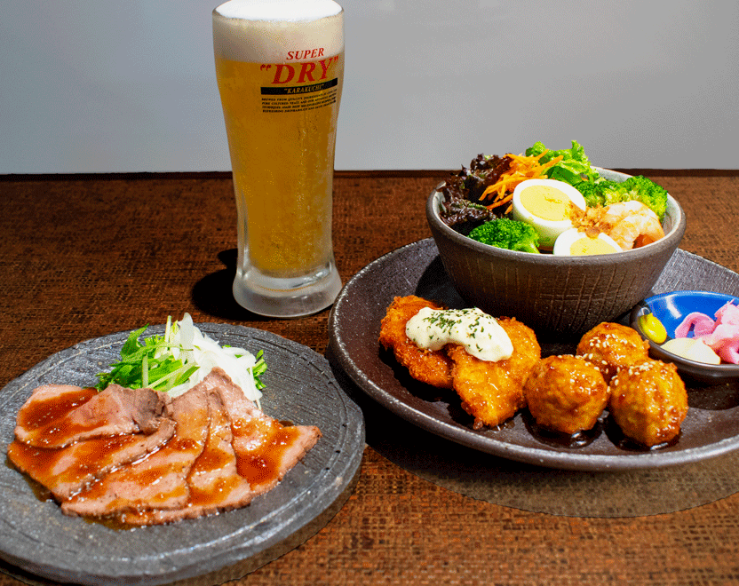 チケ得〈チケ得セット　黒毛和牛のローストビーフなど〉